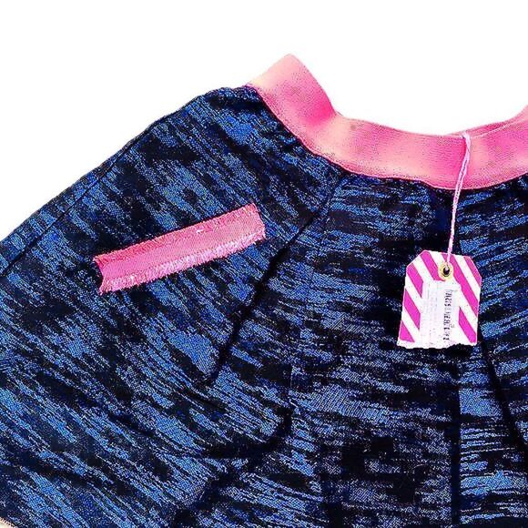 NEW Billieblush Jacquard Skirt Neon Pink Trim - Picture 3 of 7